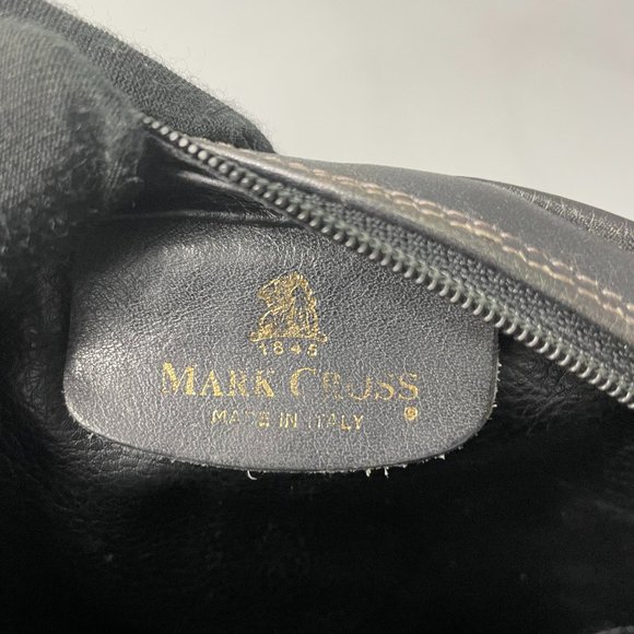 Authentic Vintage Mark Cross Oval Ash-Gray Leather Mini Crossbody Bag/Purse - Picture 14 of 15